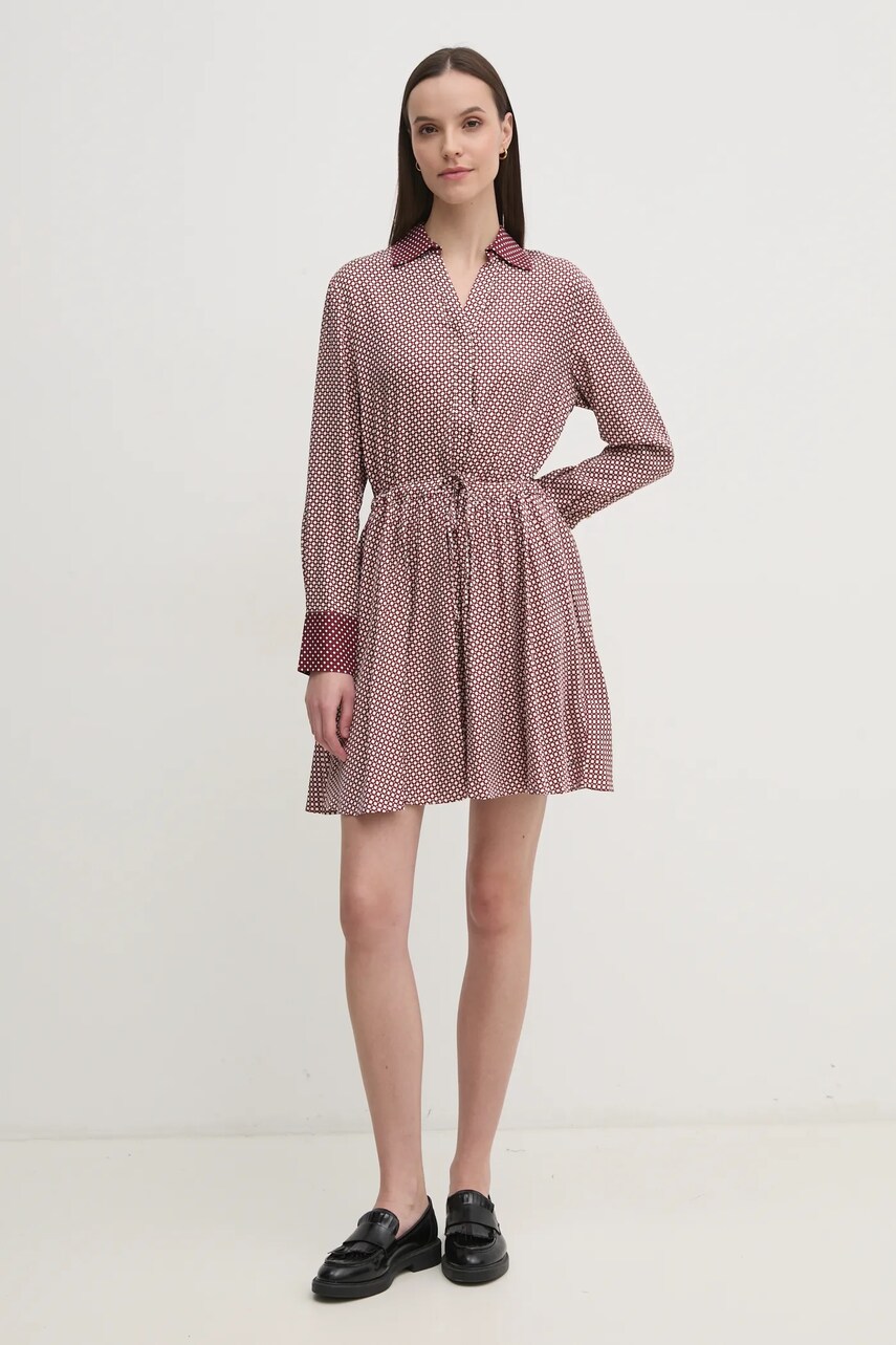 Сукня Tommy Hilfiger колір бордовий mini розкльошена WW0WW44020