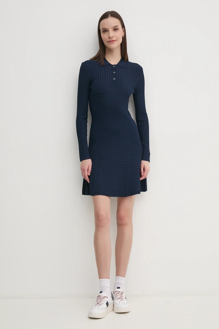 Сукня Tommy Hilfiger колір синій mini розкльошена WW0WW44977