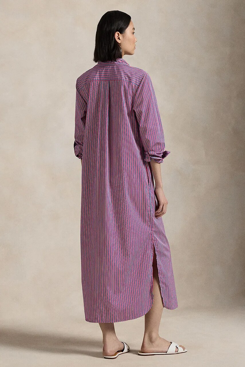 Бавовняна сукня Polo Ralph Lauren колір рожевий maxi oversize 211959914