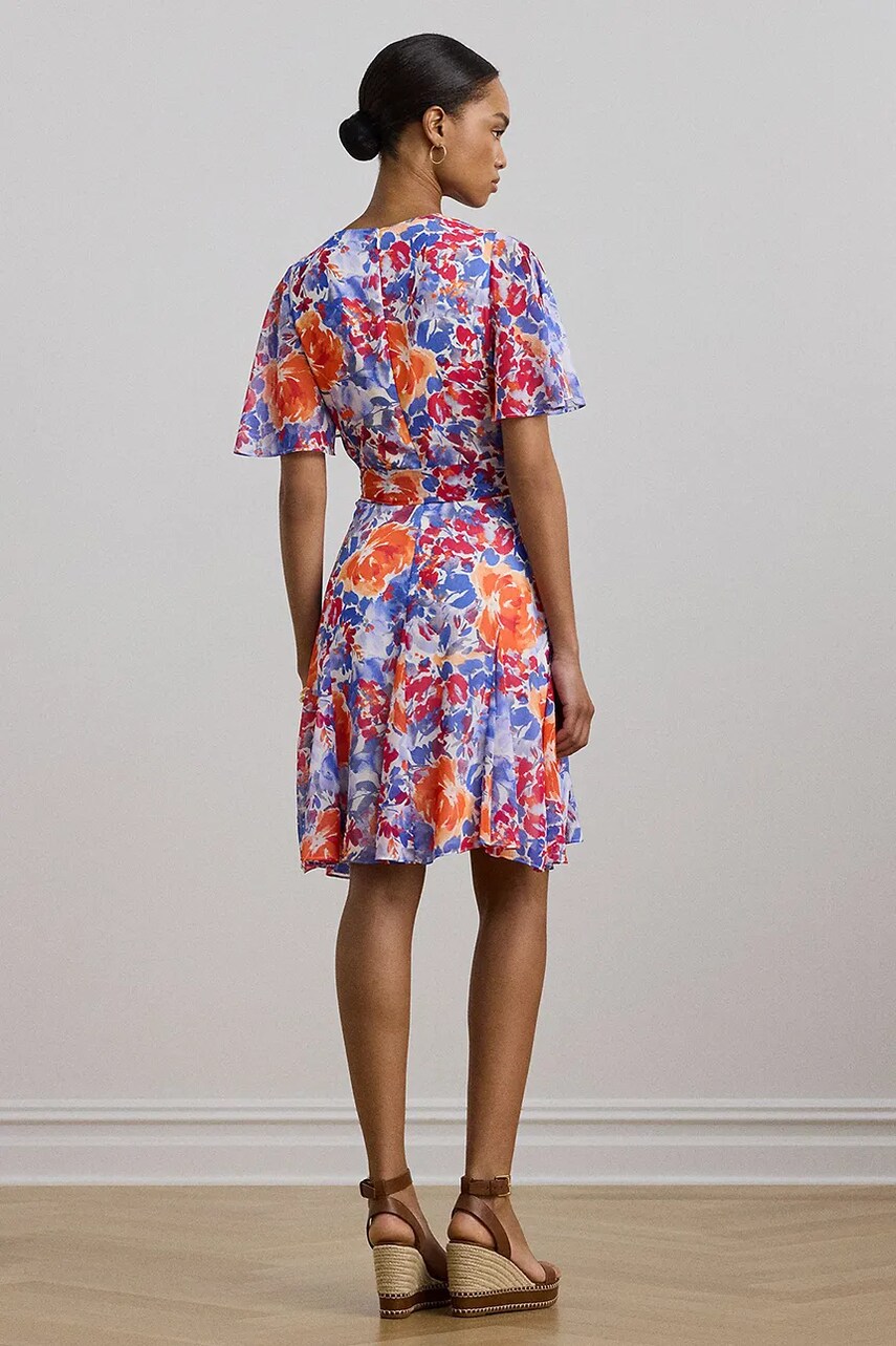 Сукня Lauren Ralph Lauren колір білий mini розкльошена 250957086