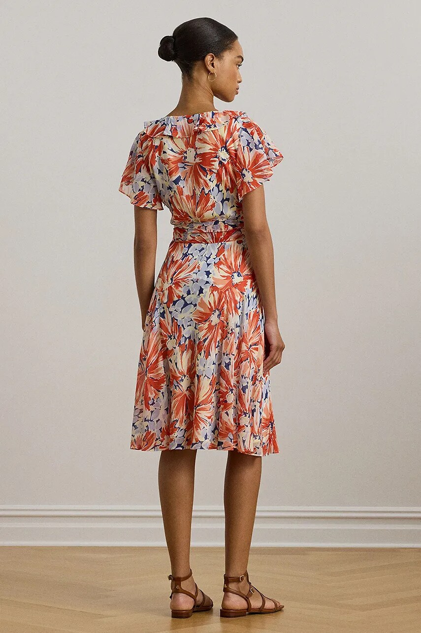 Сукня Lauren Ralph Lauren колір білий mini розкльошена 250957395