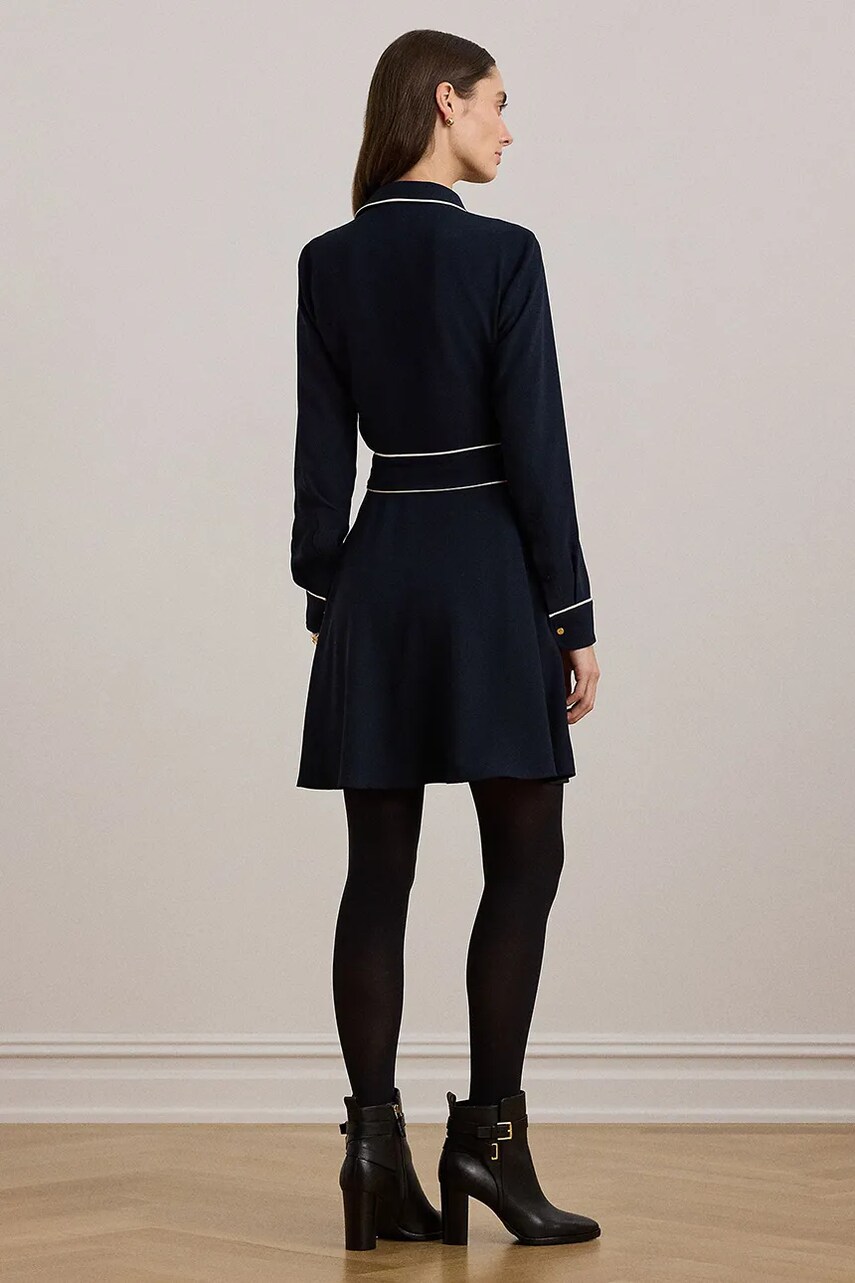 Сукня Lauren Ralph Lauren колір синій mini розкльошена 250957412