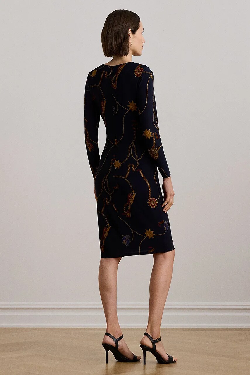 Сукня Lauren Ralph Lauren колір синій mini облягаюча 250957702