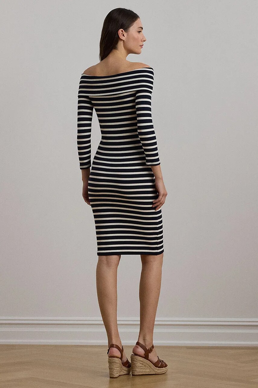 Сукня Lauren Ralph Lauren колір синій mini облягаюча 250957718