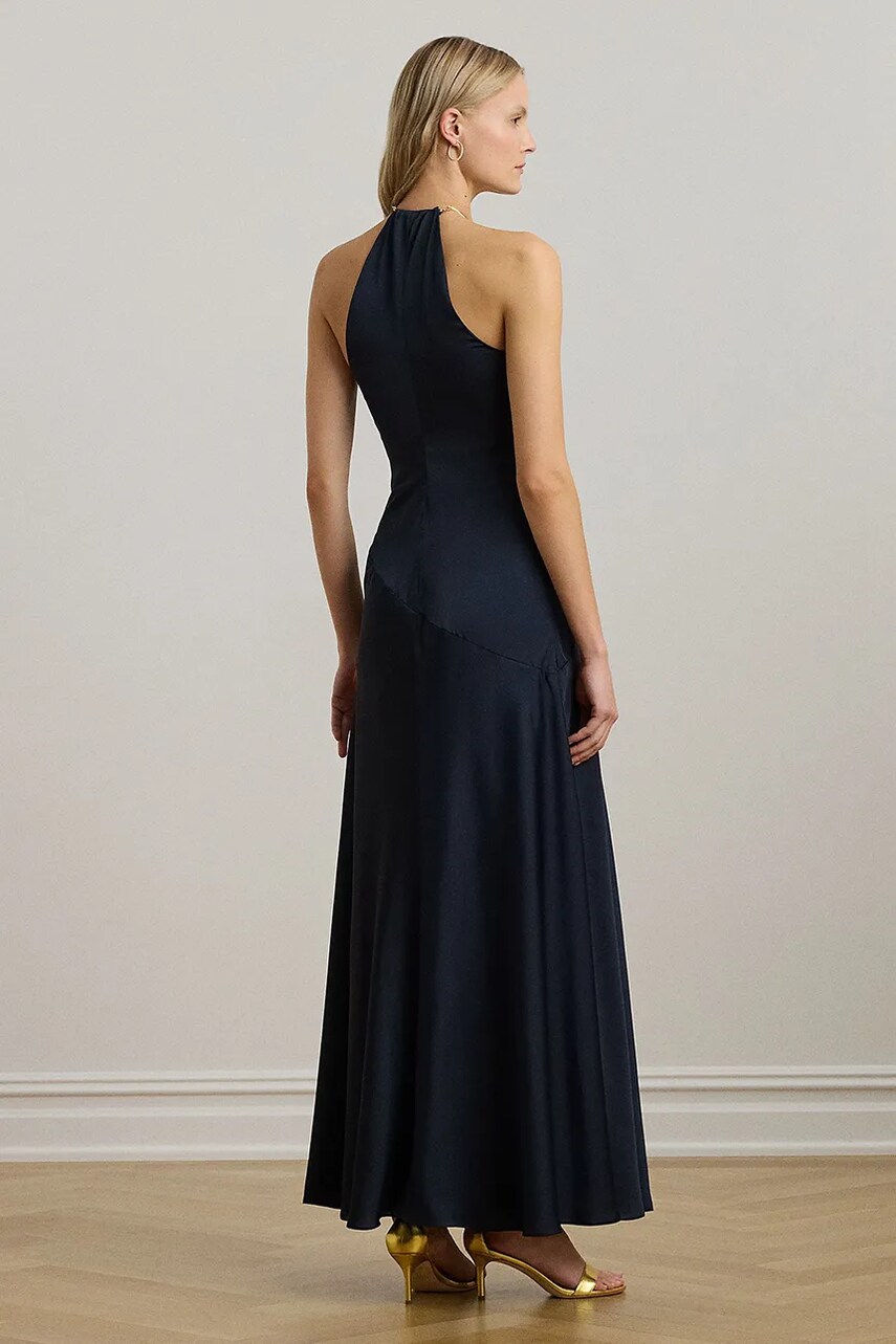 Сукня Lauren Ralph Lauren колір синій maxi розкльошена 253925627