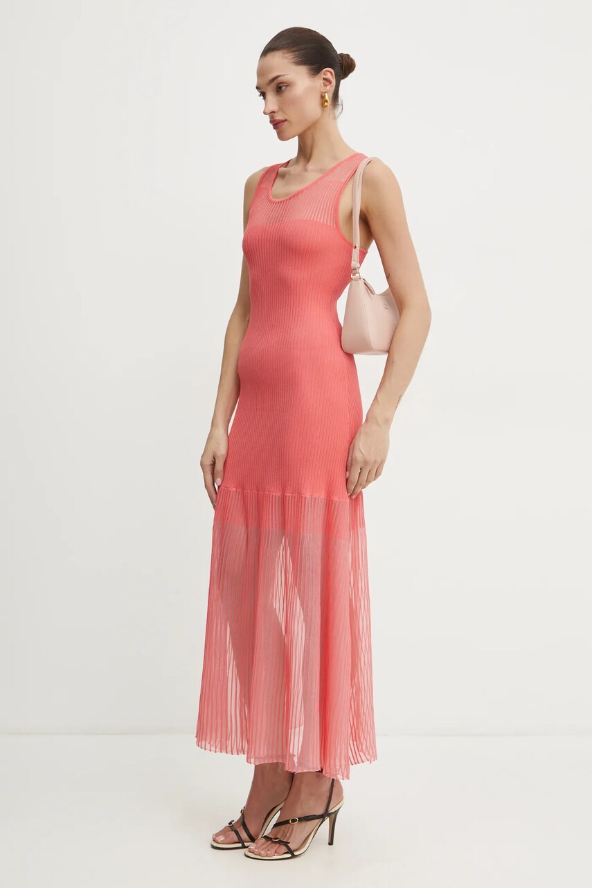 Сукня Pinko колір рожевий maxi пряма 104802 A2GJ