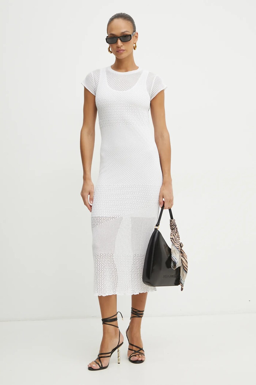 Сукня Pinko колір білий maxi пряма 104643 A2EB