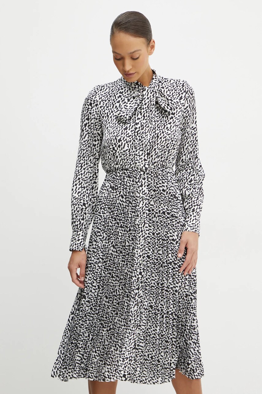 Сукня Karl Lagerfeld колір білий midi розкльошена A1W13020