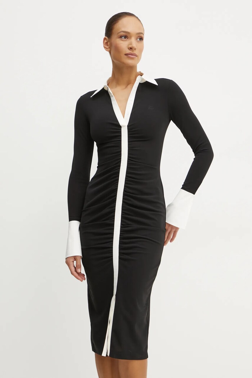 Сукня Karl Lagerfeld колір чорний maxi облягаюча A1W13031