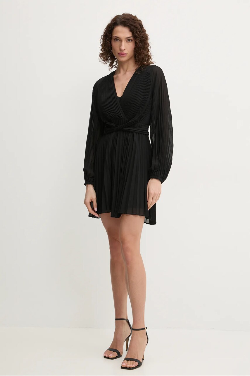 Сукня Twinset колір чорний mini розкльошена 251TP2334