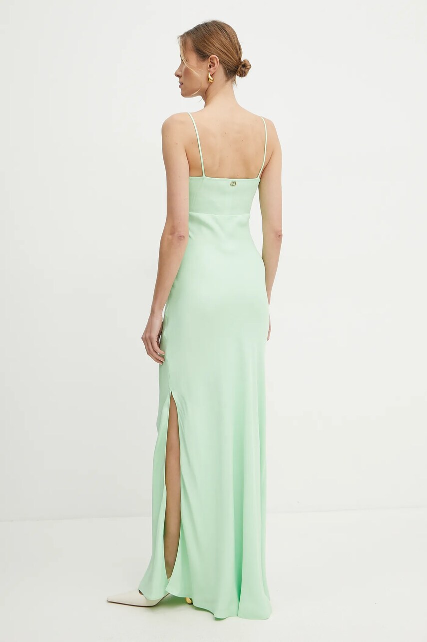 Сукня Twinset колір зелений maxi пряма 251TP2653
