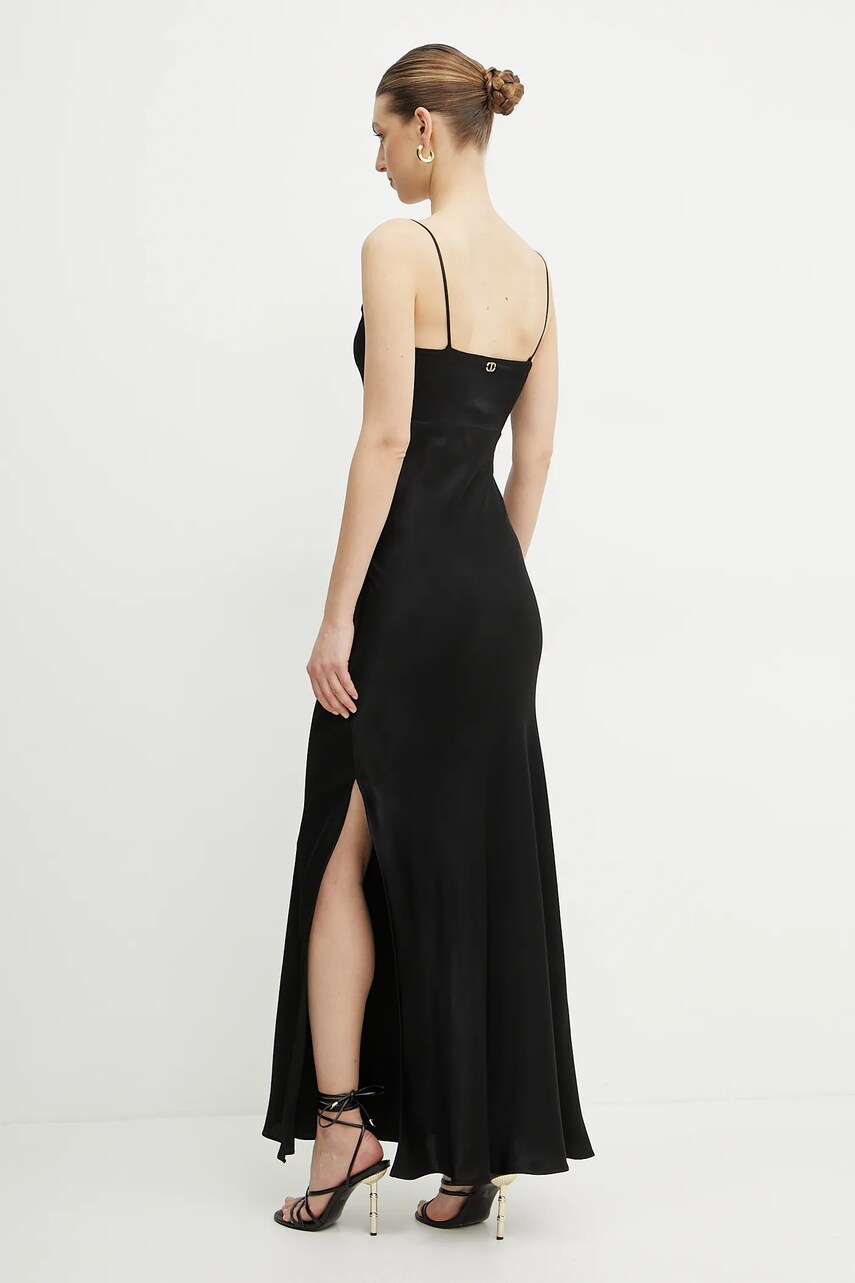 Сукня Twinset колір чорний maxi пряма 251TP2653