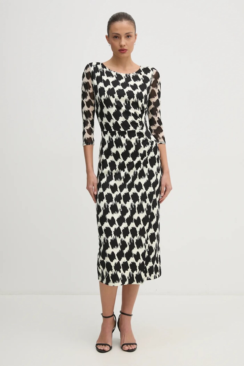 Сукня DIANE VON FURSTENBERG колір бежевий midi облягаюча DVFDL4S038