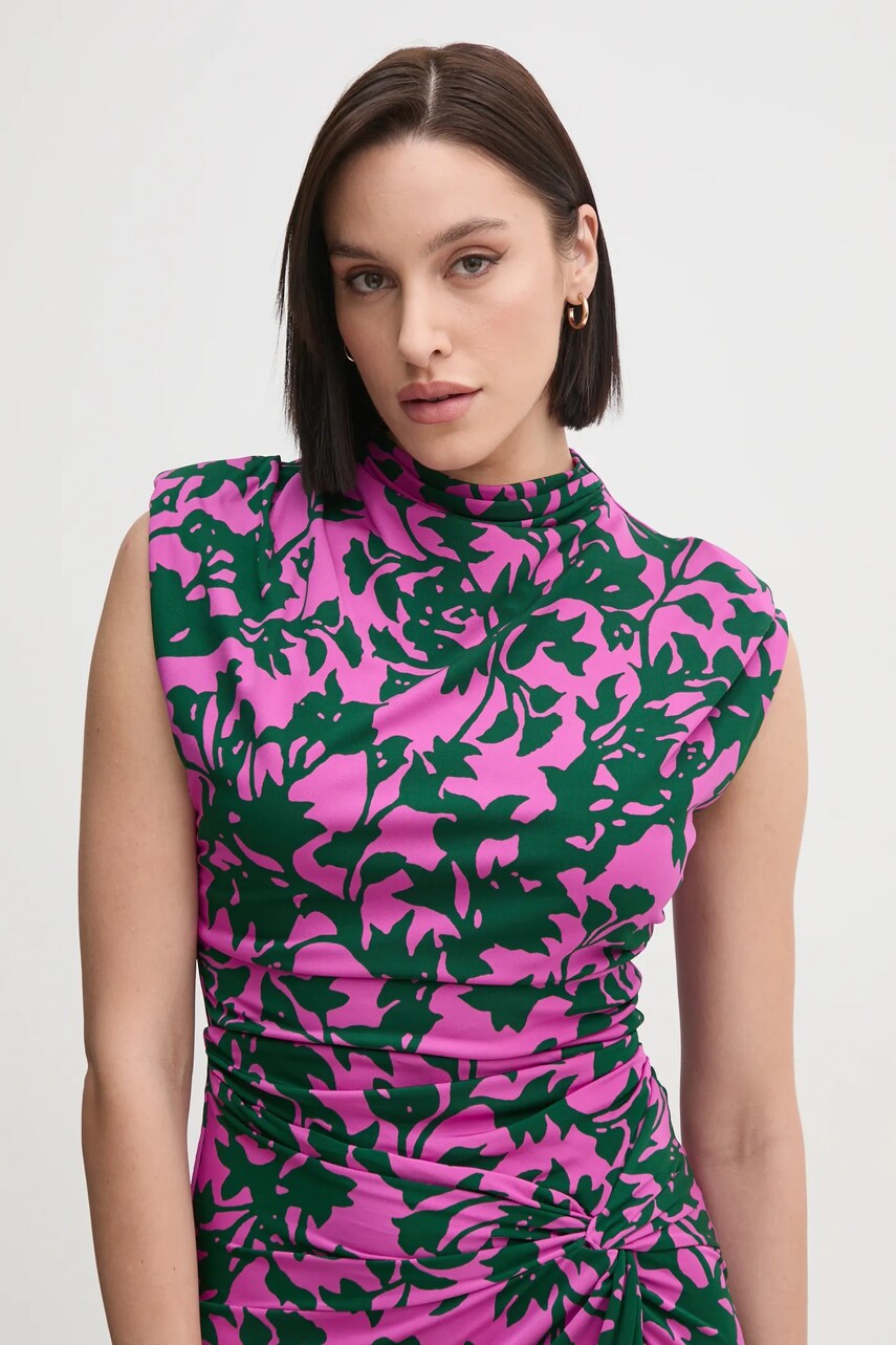 Сукня DIANE VON FURSTENBERG колір рожевий midi облягаюча DVFDS4S010