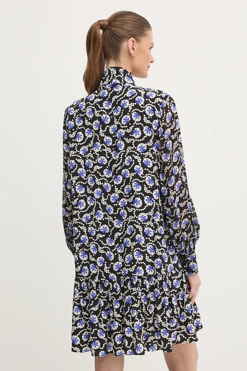 Сукня DIANE VON FURSTENBERG колір чорний mini розкльошена DVFDL4S045