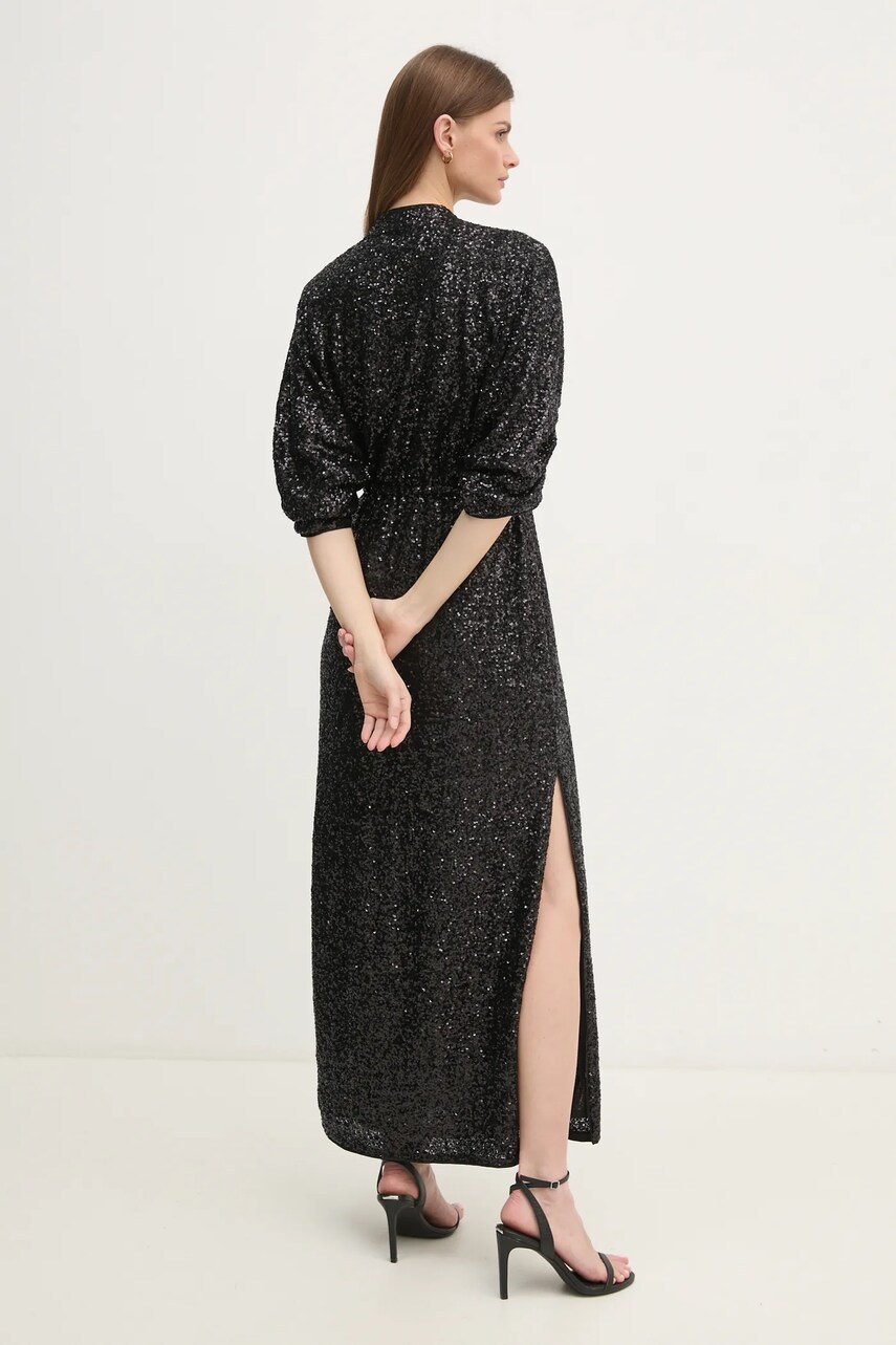 Сукня DIANE VON FURSTENBERG колір чорний maxi розкльошена DVFGL4S004