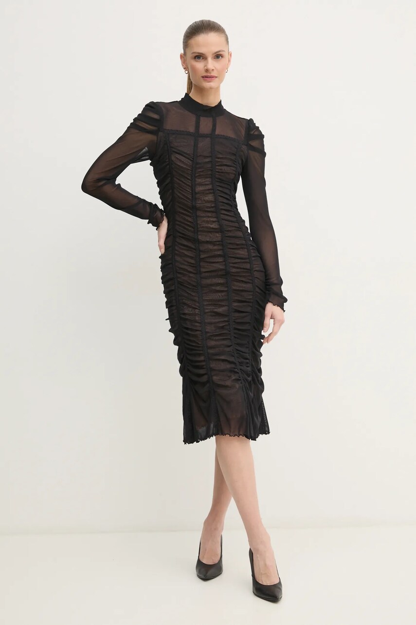 Сукня DIANE VON FURSTENBERG колір чорний mini облягаюча DVFDL4S024