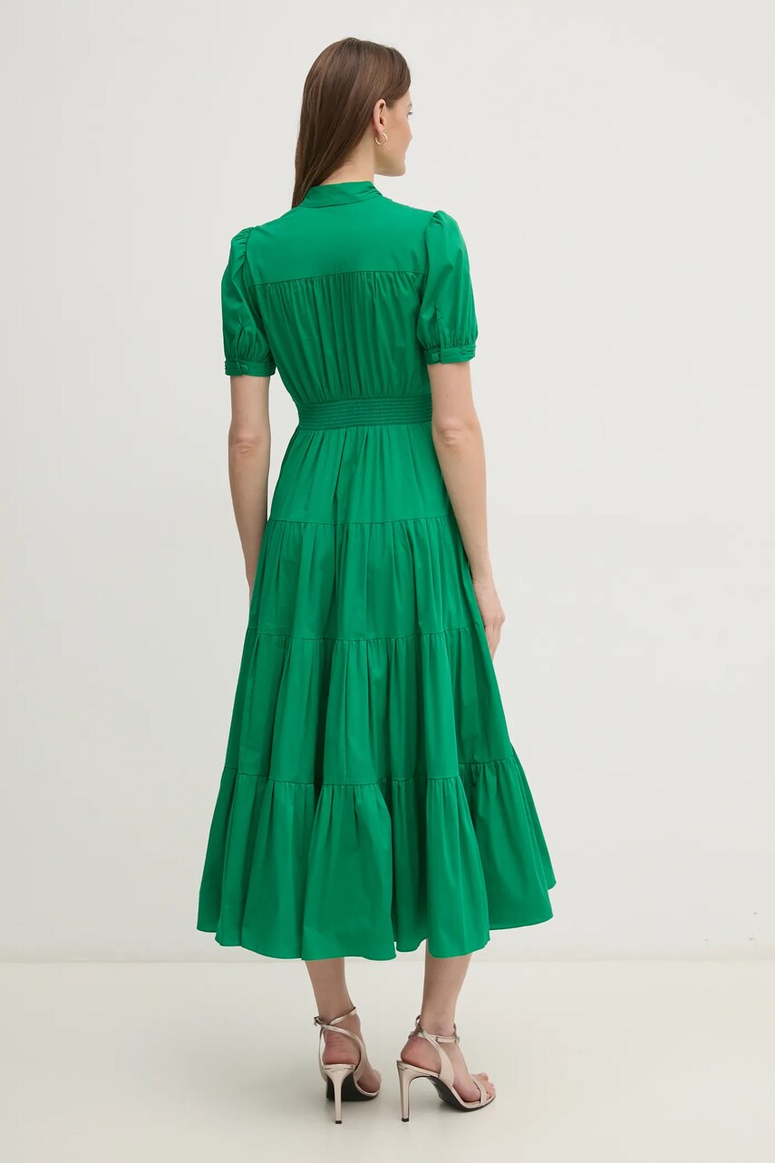 Сукня DIANE VON FURSTENBERG колір зелений midi розкльошена DVFDS4S035
