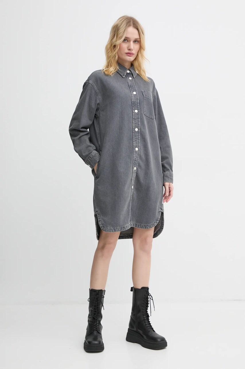 Джинсова сукня Marc O'Polo колір сірий mini oversize 5000005747