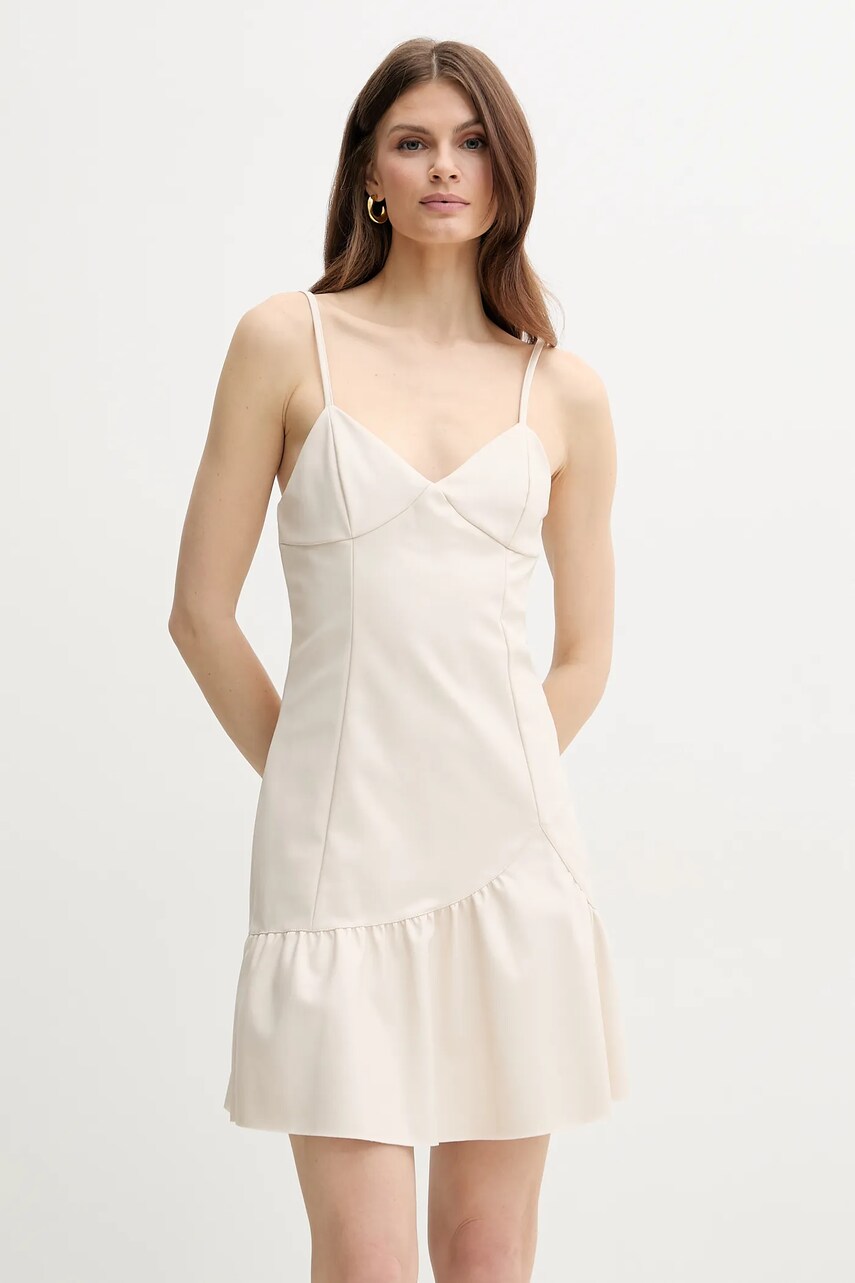 Сукня Armani Exchange колір бежевий mini облягаюча XW000420 AF12807