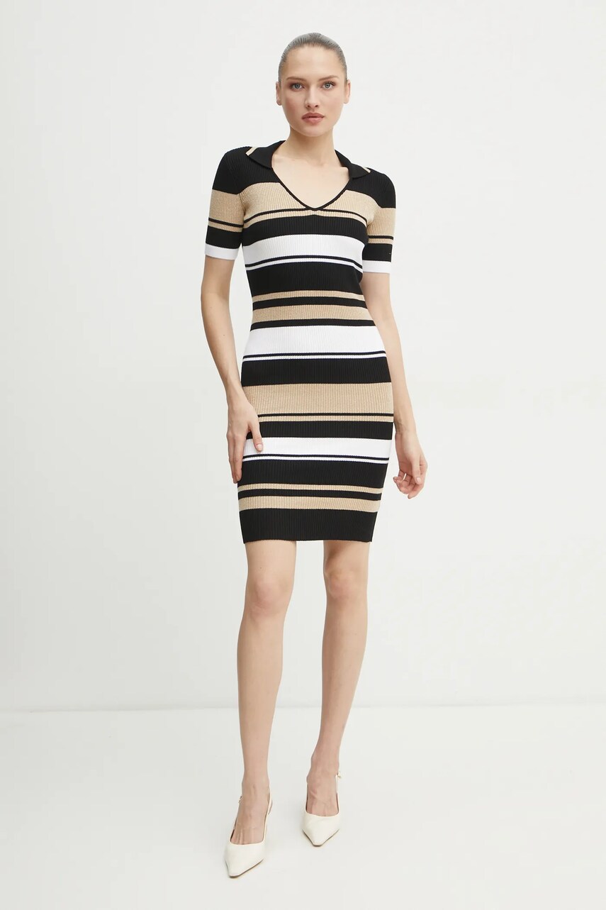 Сукня Guess колір чорний mini облягаюча W5RK16 Z2Y72