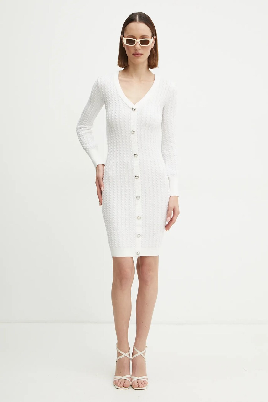 Сукня Guess колір бежевий mini облягаюча W5RK09 Z3KT0