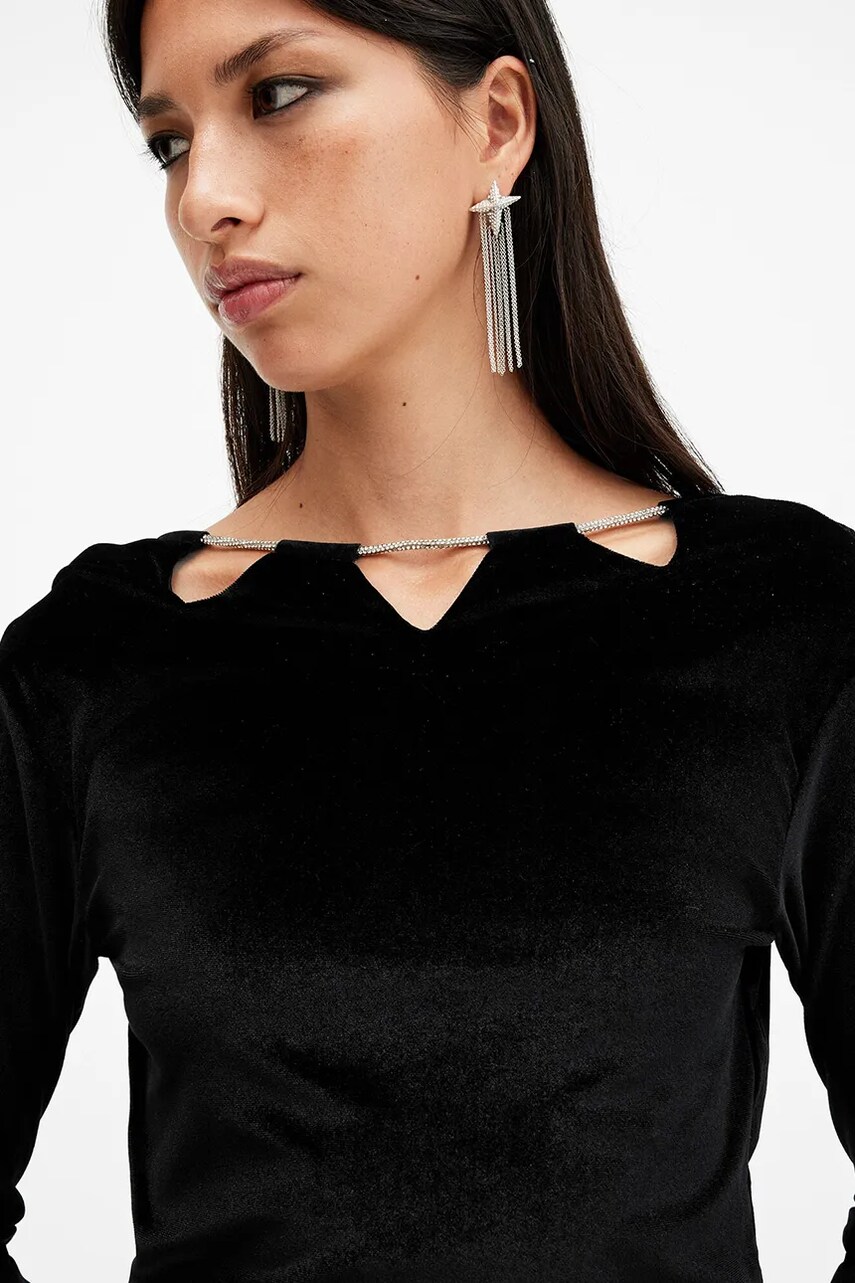 Сукня AllSaints REGINA колір чорний mini облягаюча W172DB