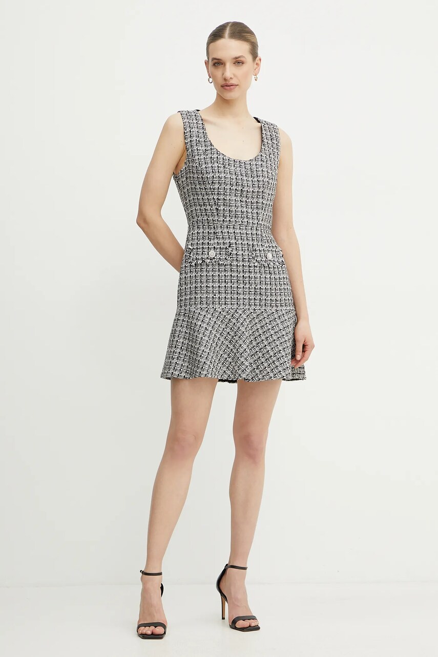 Сукня Guess DAPHNEE колір чорний mini розкльошена W5RK10 WGW82