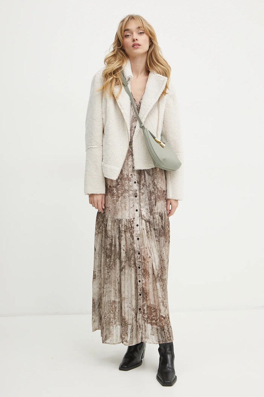 Сукня Guess BREANNA колір бежевий maxi розкльошена W5RK77 WGWV2