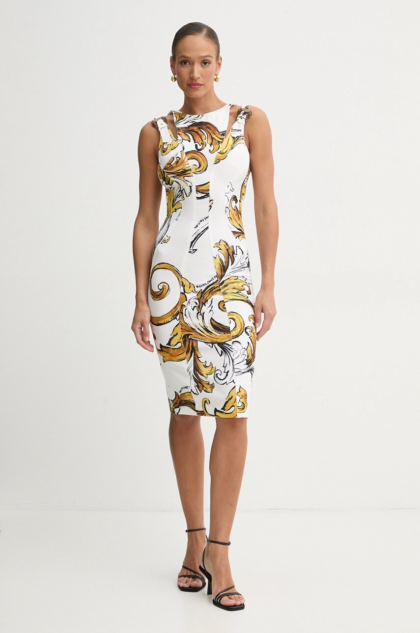 Сукня Versace Jeans Couture колір білий mini облягаюча 78HAO9B3 NS636