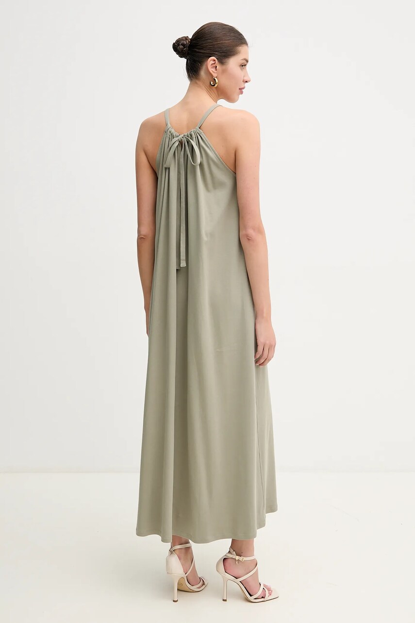 Бавовняна сукня Marella OREL колір зелений maxi oversize 2513621015200