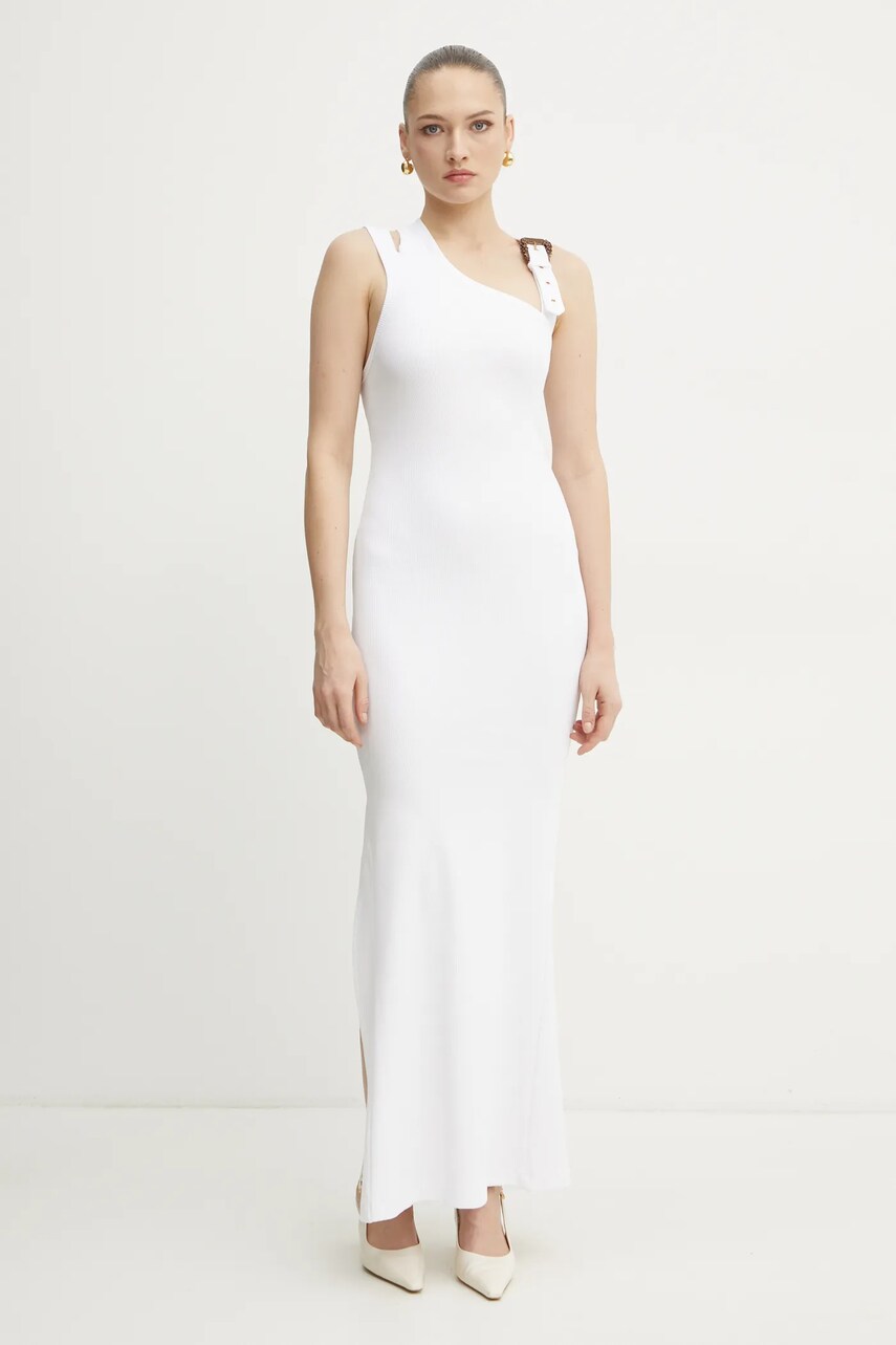 Сукня Versace Jeans Couture колір білий maxi розкльошена 78HAO973 J0004