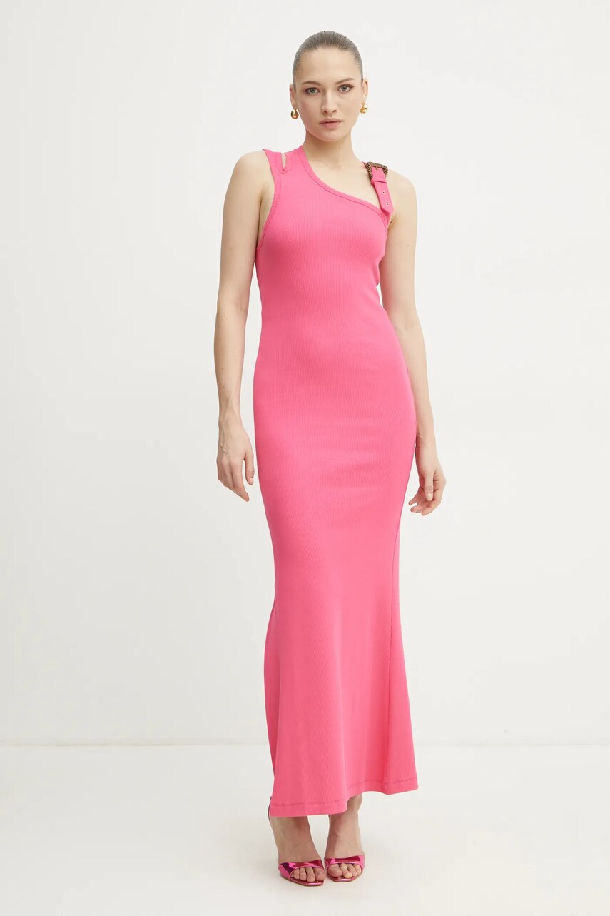 Сукня Versace Jeans Couture колір рожевий maxi розкльошена 78HAO973 J0004