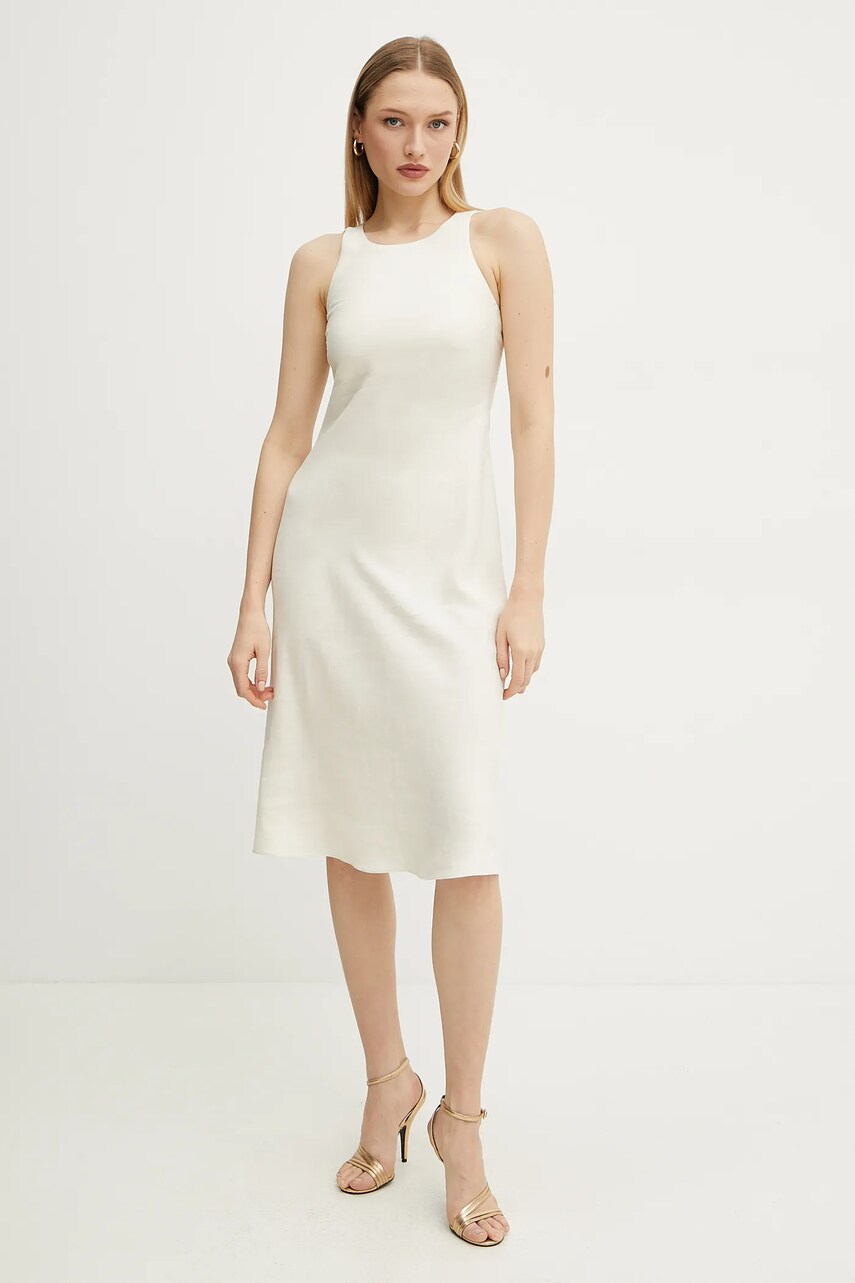 Сукня Patrizia Pepe колір бежевий mini розкльошена 2A2868 A052