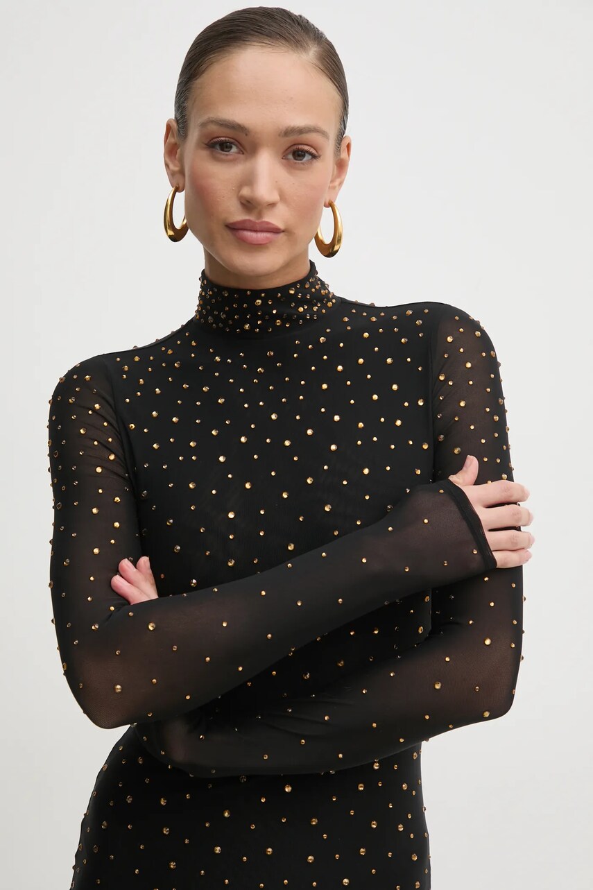 Сукня Marciano Guess колір чорний midi пряма 5RGT31 6218A