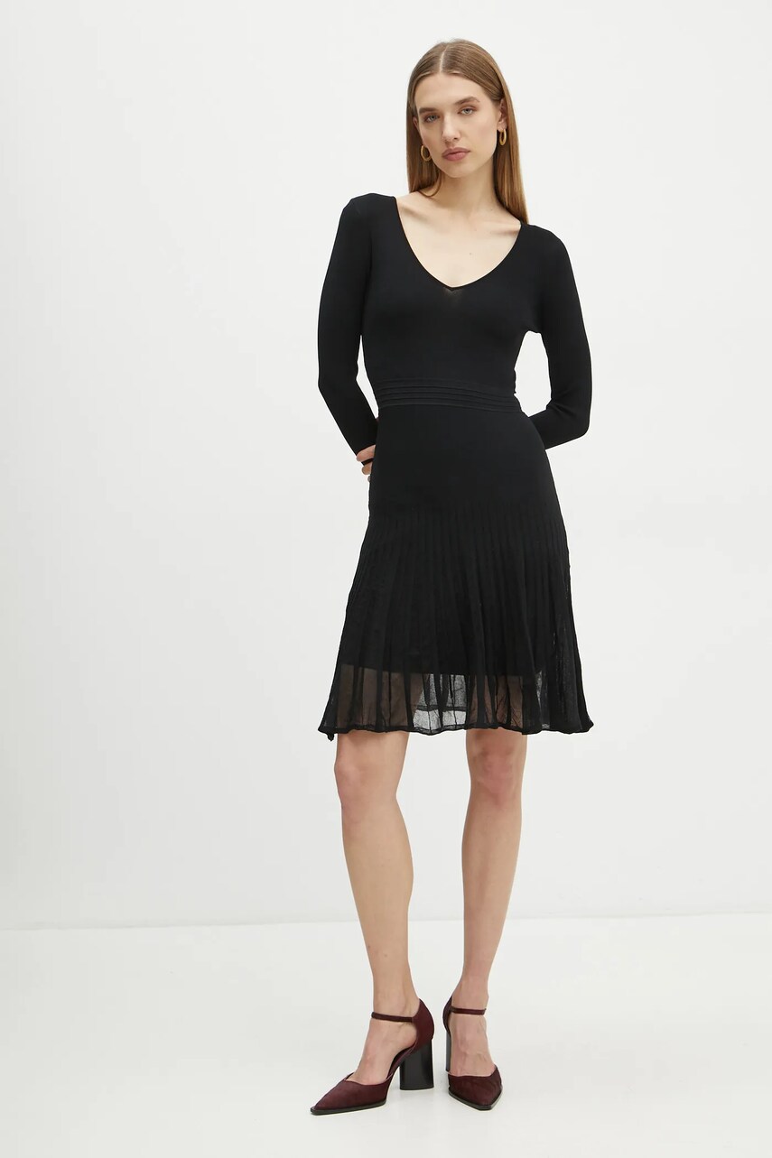 Сукня Marciano Guess BESSIE колір чорний mini розкльошена 5RGK05 5817Z