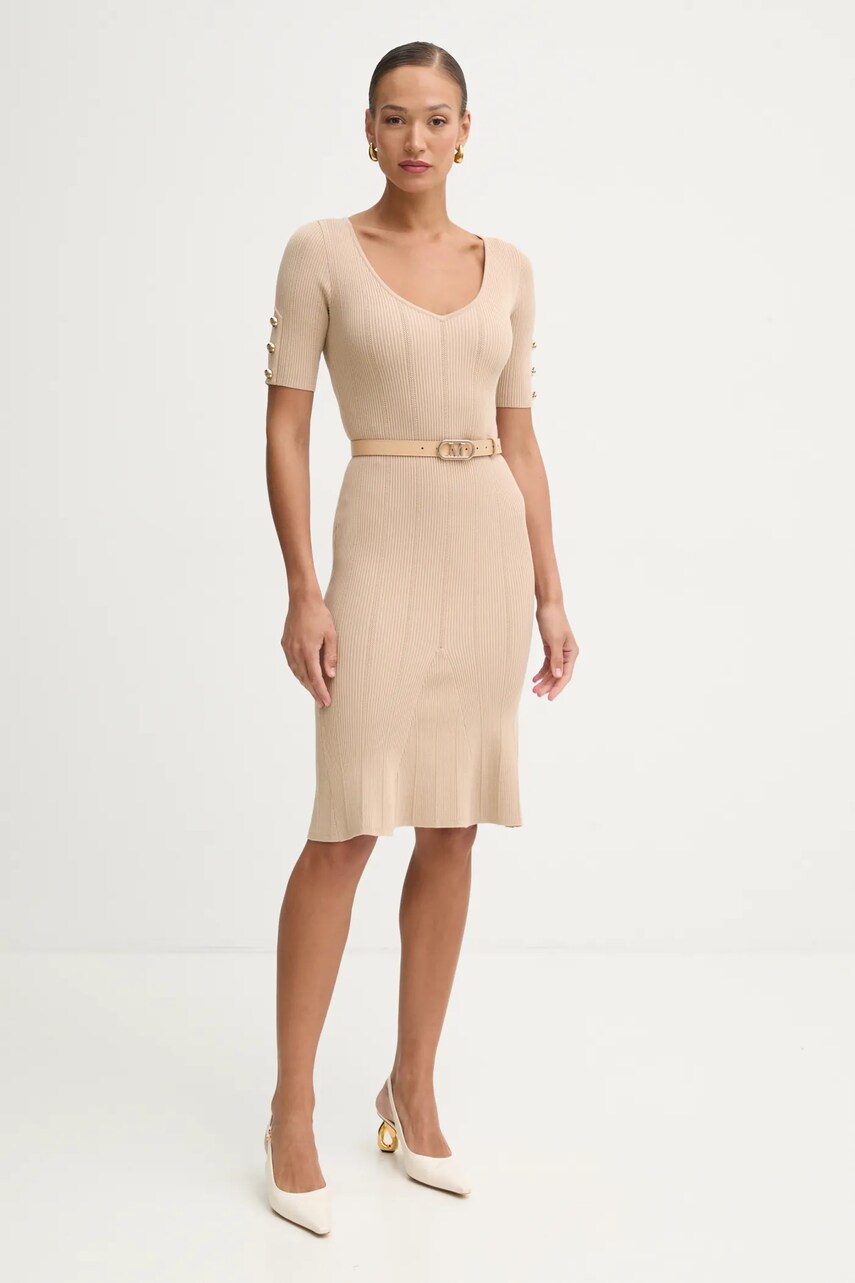 Сукня Marciano Guess GRACE колір бежевий mini облягаюча 5RGK07 5810Z