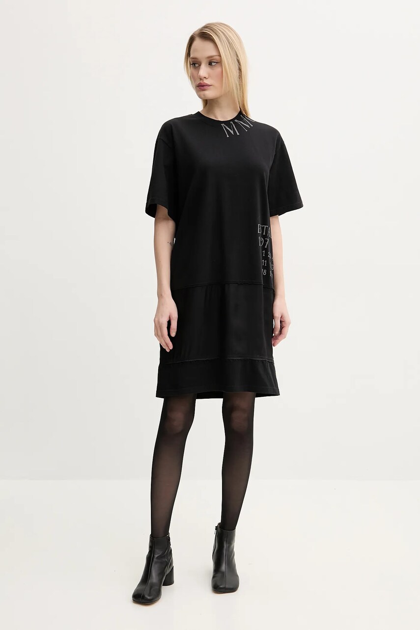 Сукня MM6 Maison Margiela колір чорний mini пряма S52DA0058.M20050