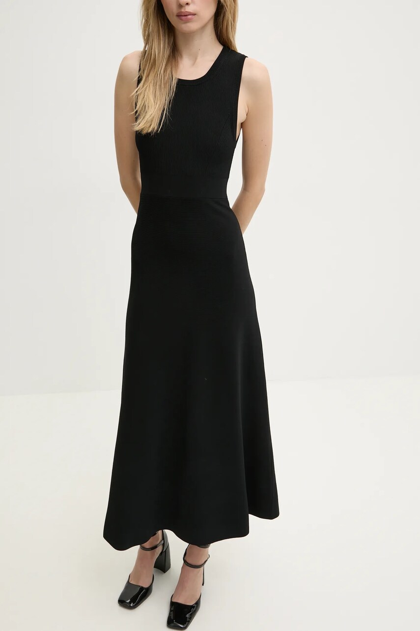 Сукня Moschino Jeans колір чорний maxi розкльошена 0494 3203