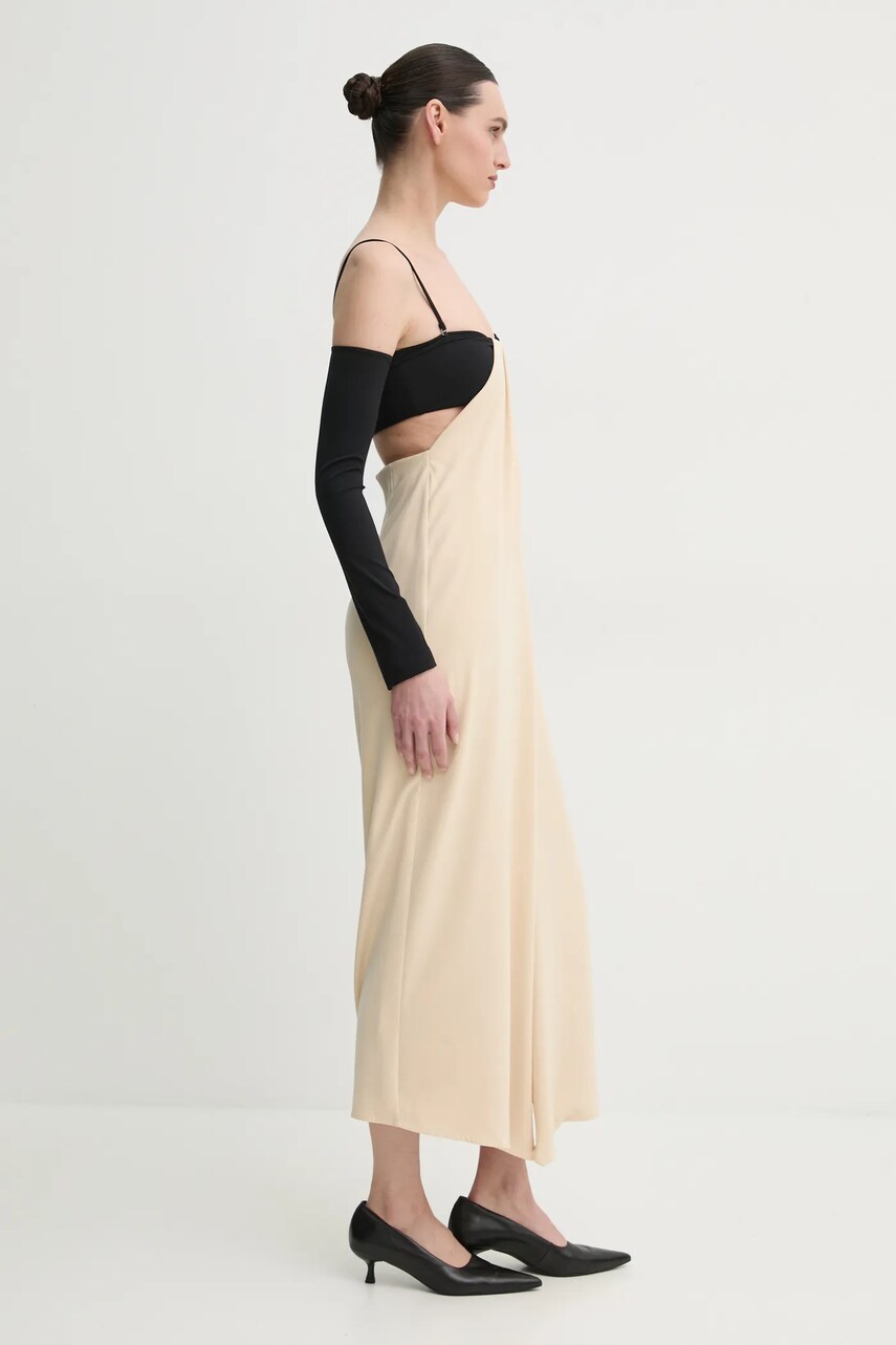 Сукня Nanushka SELLY колір бежевий maxi облягаюча NW25RSDR04511