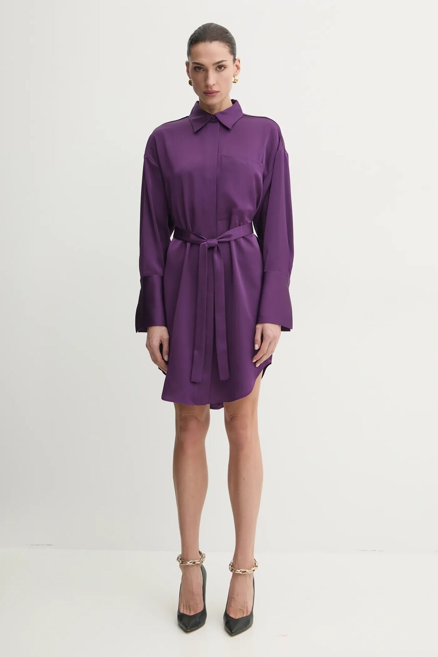 Сукня MAX&Co. колір фіолетовий mini oversize 2516221031200