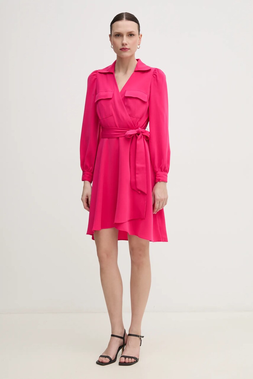 Сукня Dkny колір рожевий mini розкльошена DD3K7484