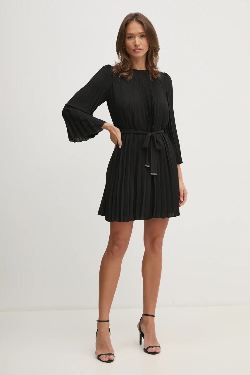 Сукня Dkny колір чорний mini розкльошена DD4JID78