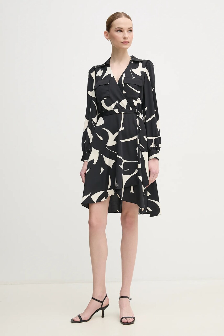 Сукня Dkny колір чорний mini розкльошена DD4KS484