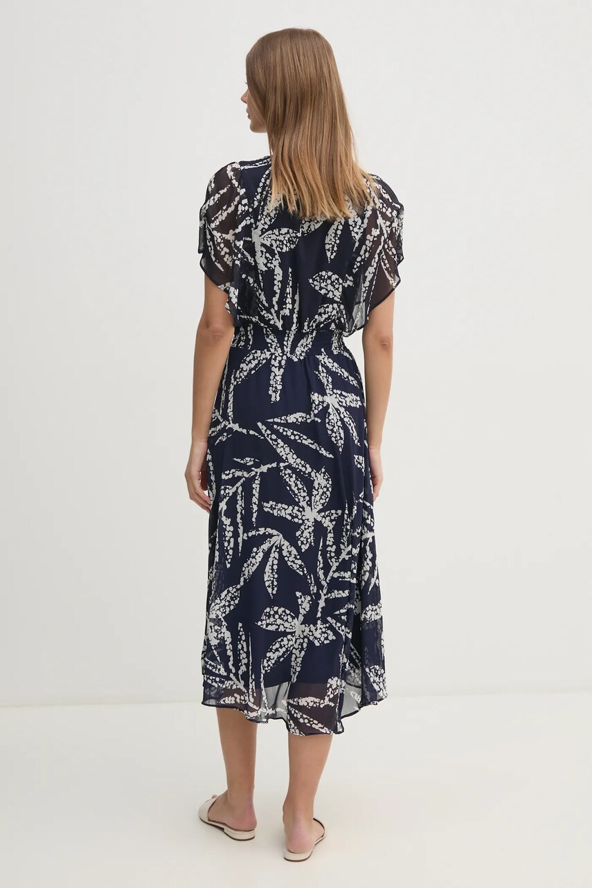 Сукня Dkny колір синій midi розкльошена DD4A6765