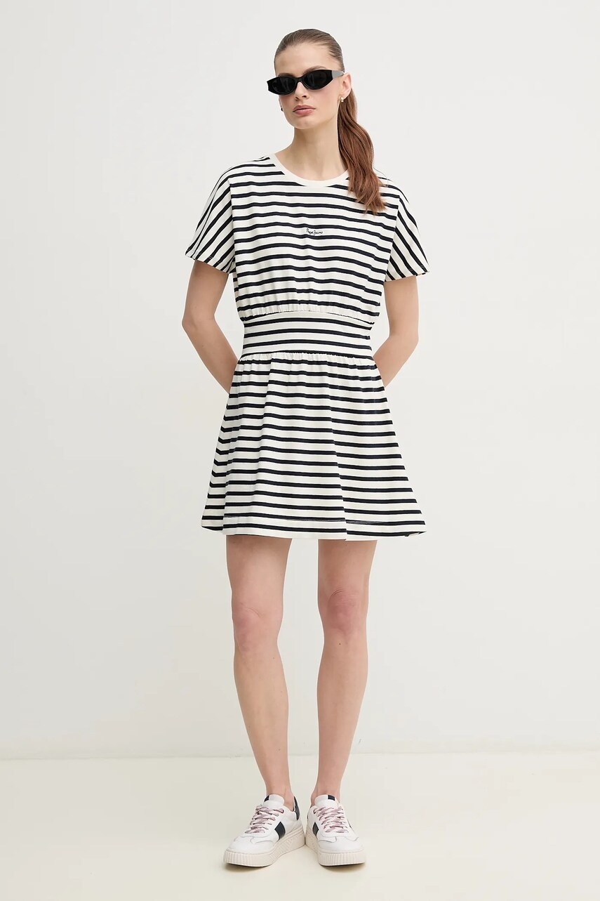 Бавовняна сукня Pepe Jeans VANIA колір синій mini розкльошена PL953744