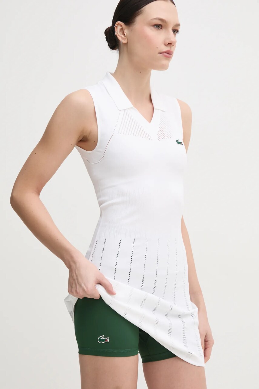 Сукня Lacoste колір білий mini розкльошена EF0615