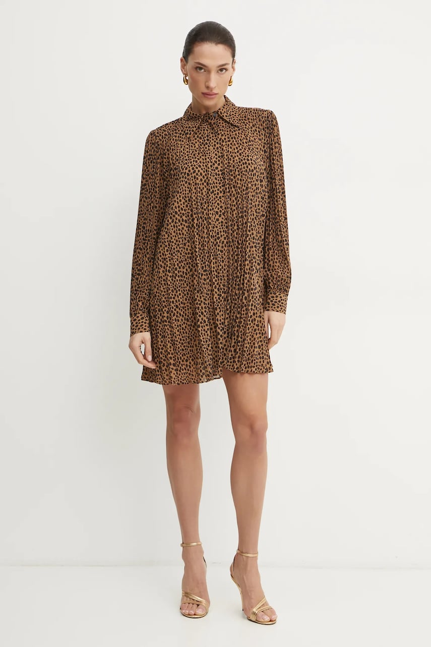Сукня MICHAEL Michael Kors колір коричневий mini пряма MR582QYGRY