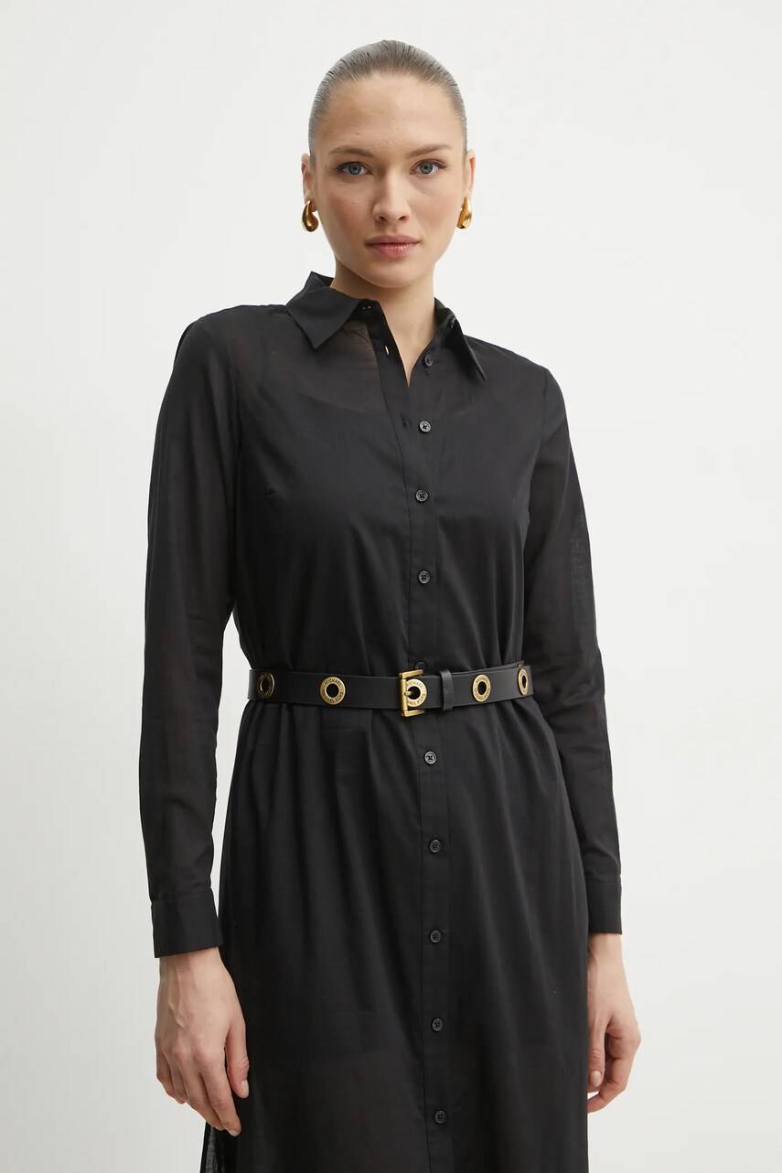 Сукня MICHAEL Michael Kors колір чорний maxi пряма MR5829W4YJ