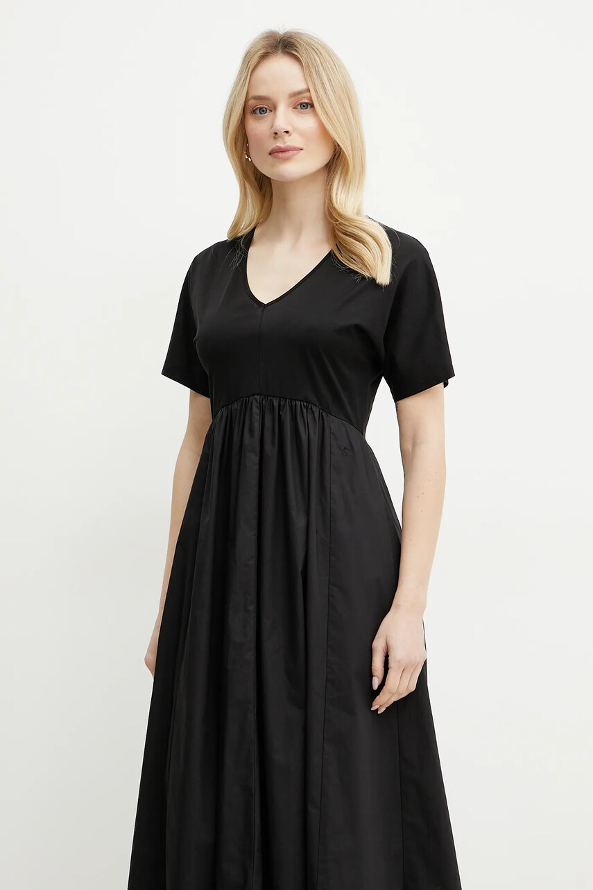 Сукня Weekend Max Mara колір чорний midi розкльошена 2515621082600